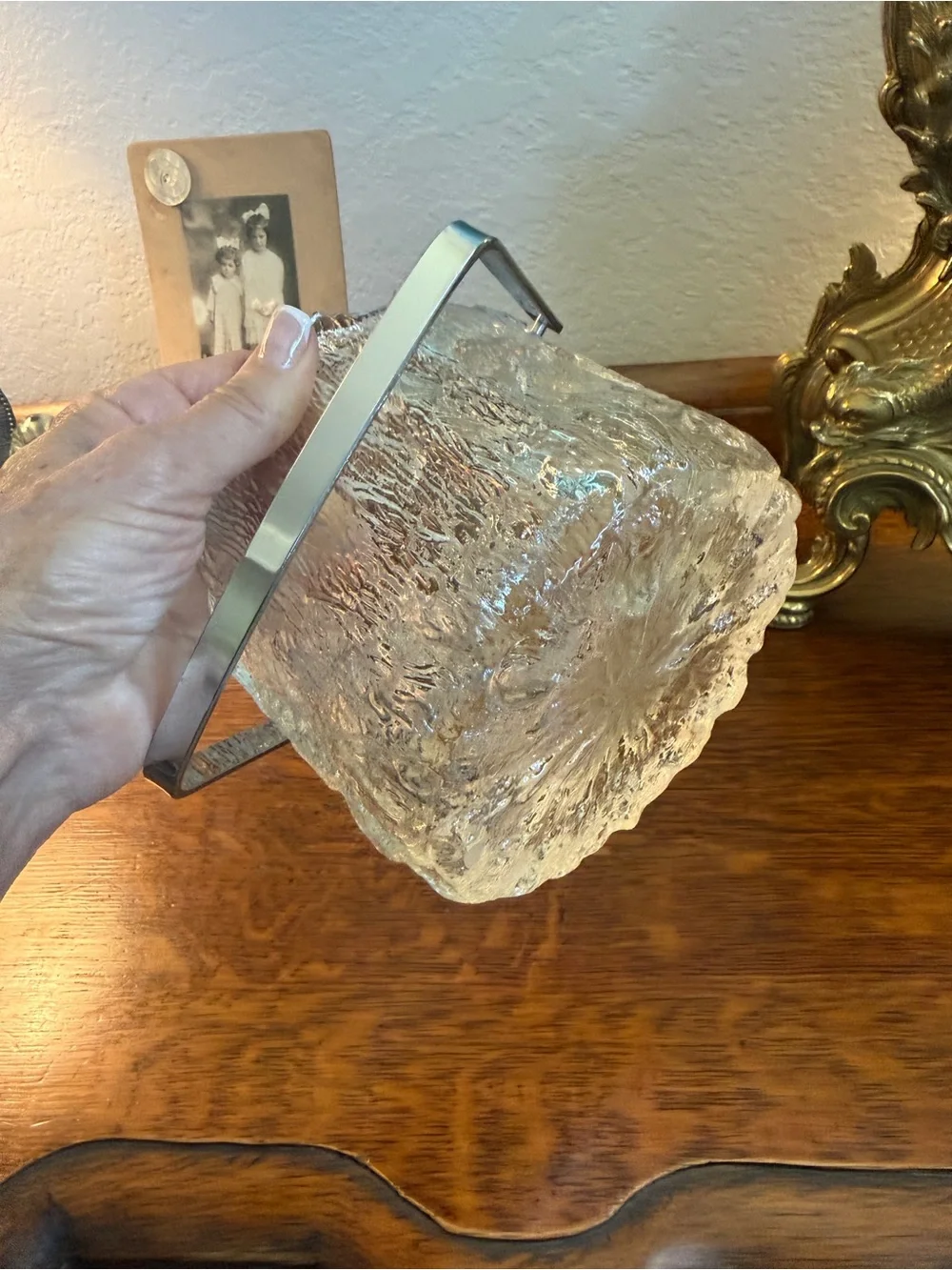 Vintage Iittala “Seita” Textured Glass Sculptural Vessel – Mid Century Modern